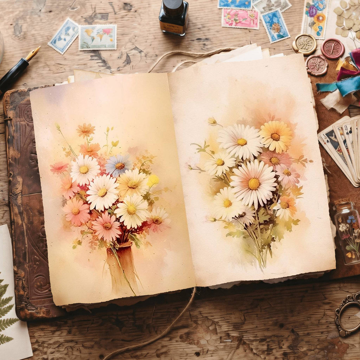 Daisies Digital Papers