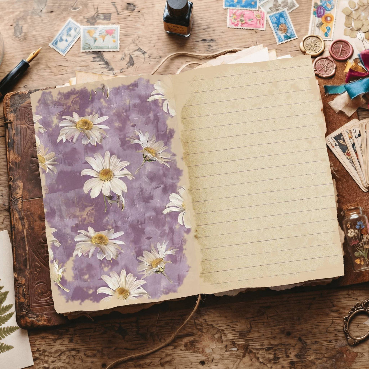 Daisy Flowers Digital Papers