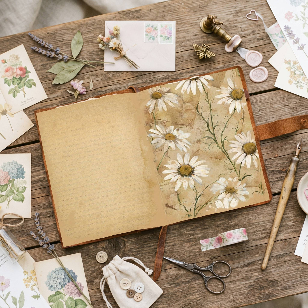 Daisy Flowers Digital Papers