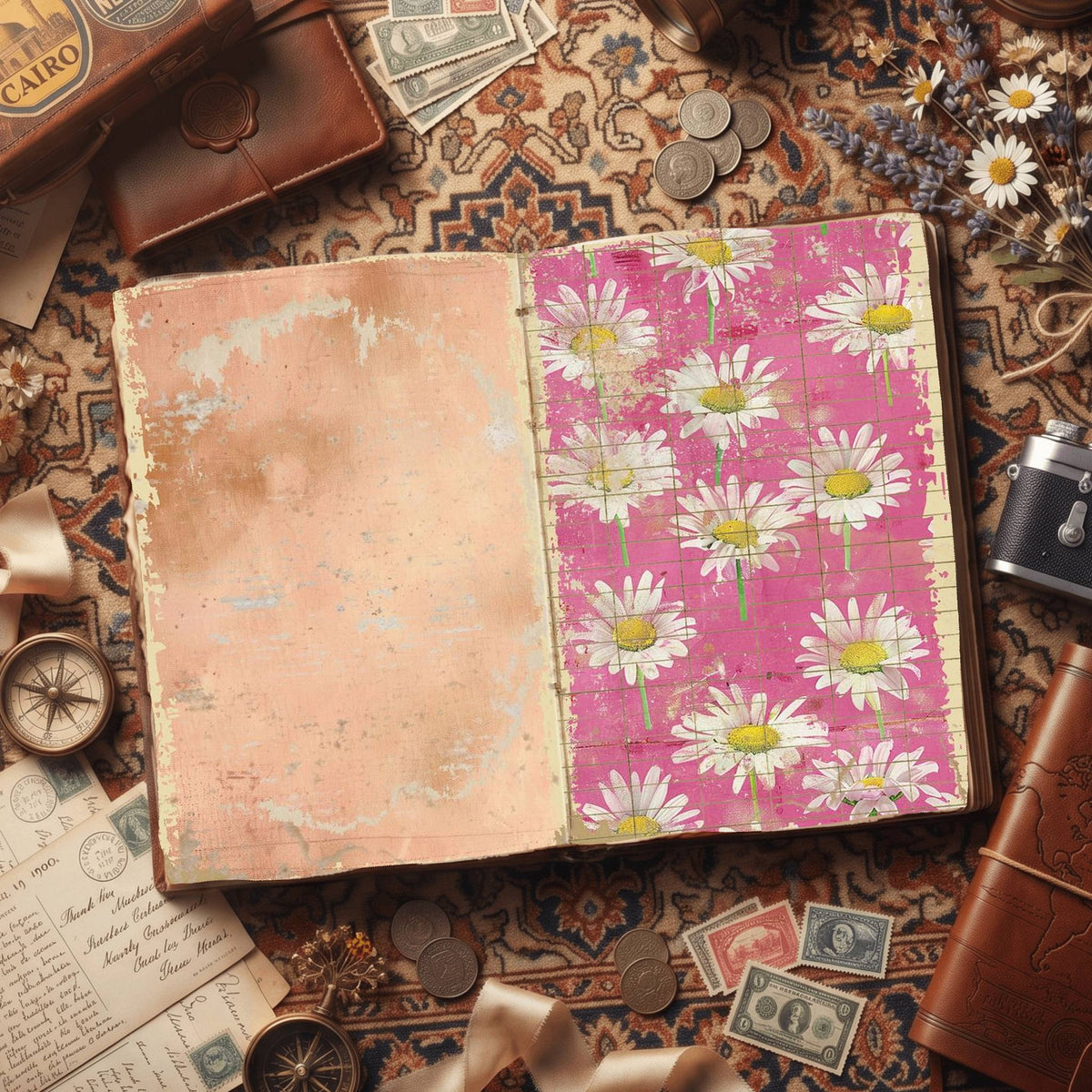 Daisy Flowers Digital Papers