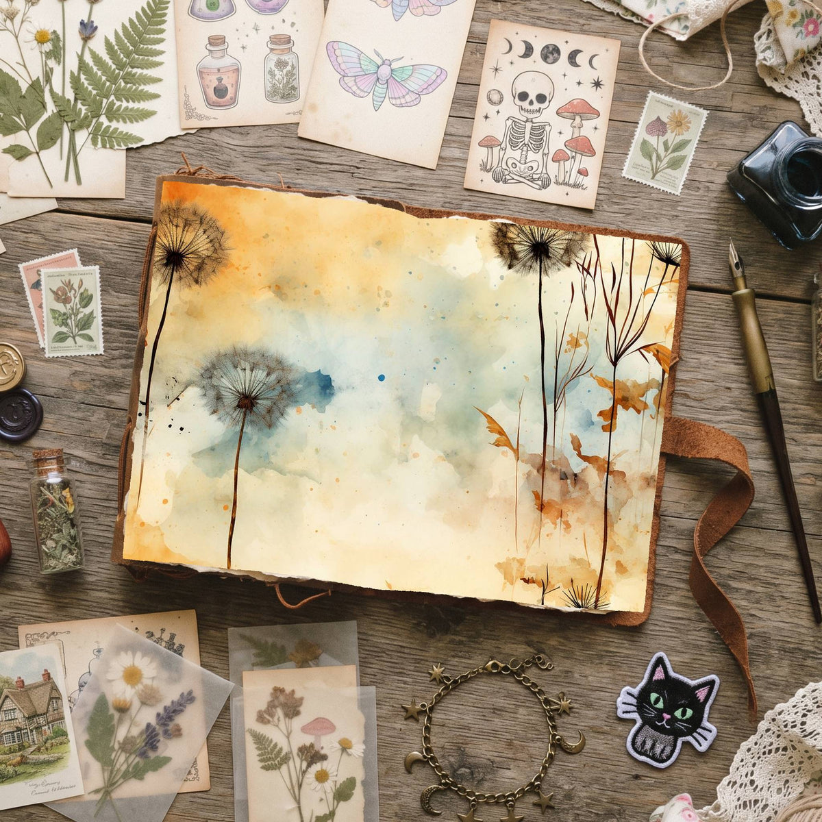 Dandelions Digital Papers