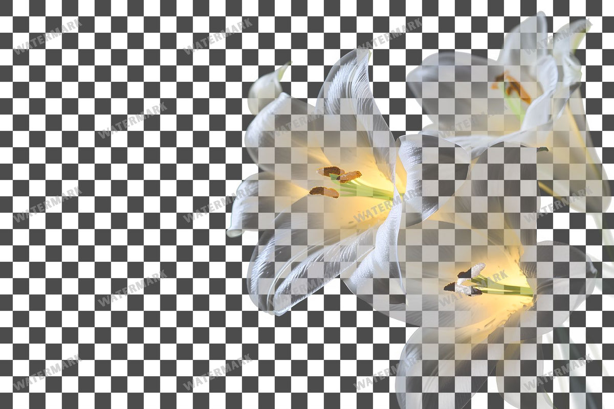 Easter Lilies Transparent Overlay Pngs