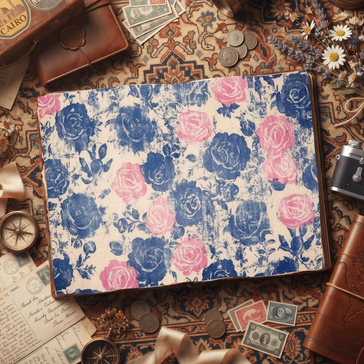 Faded Rose Digital Papers