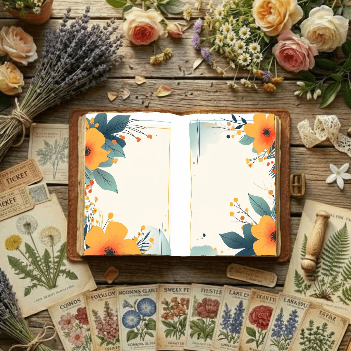 Floral Digital Papers