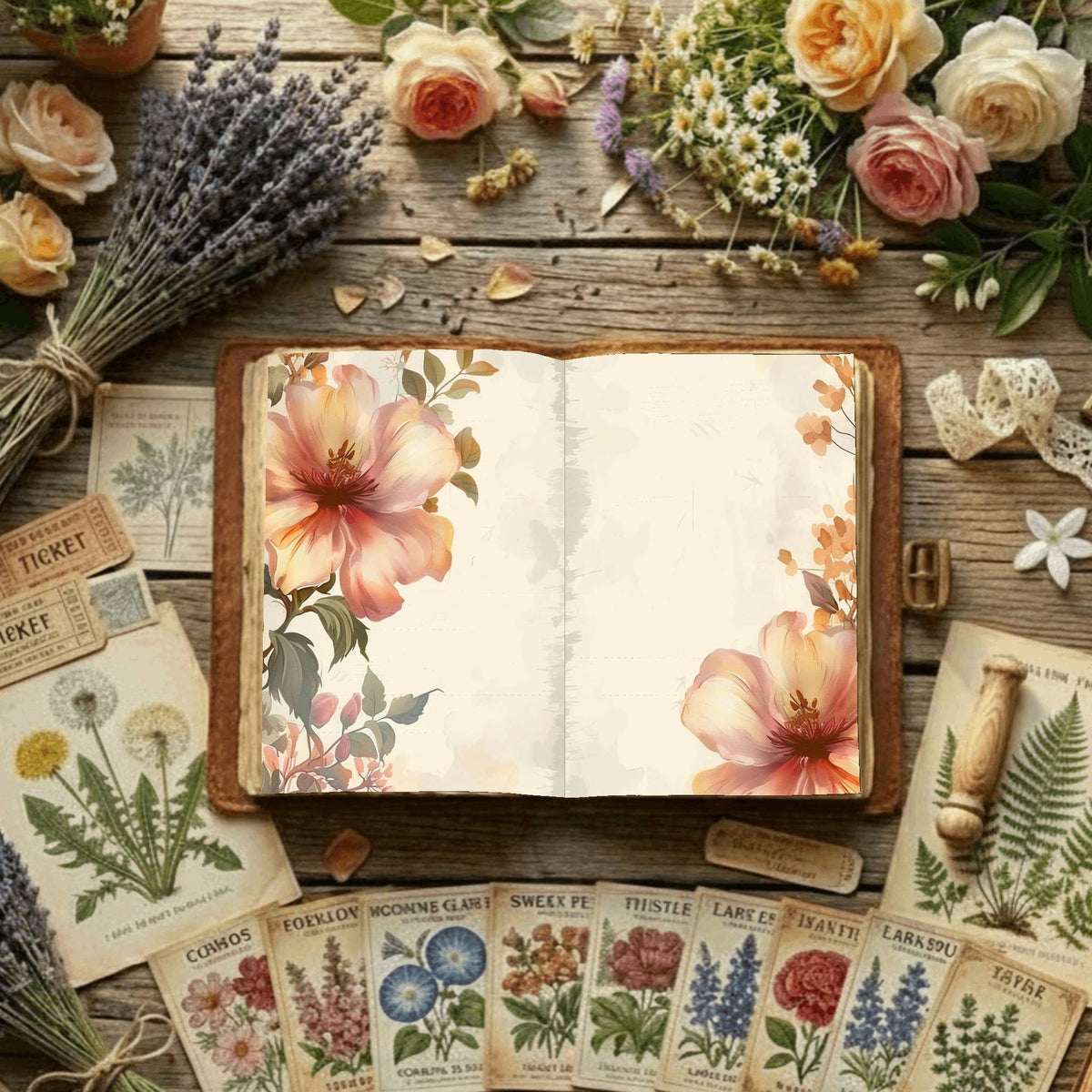 Floral Digital Papers