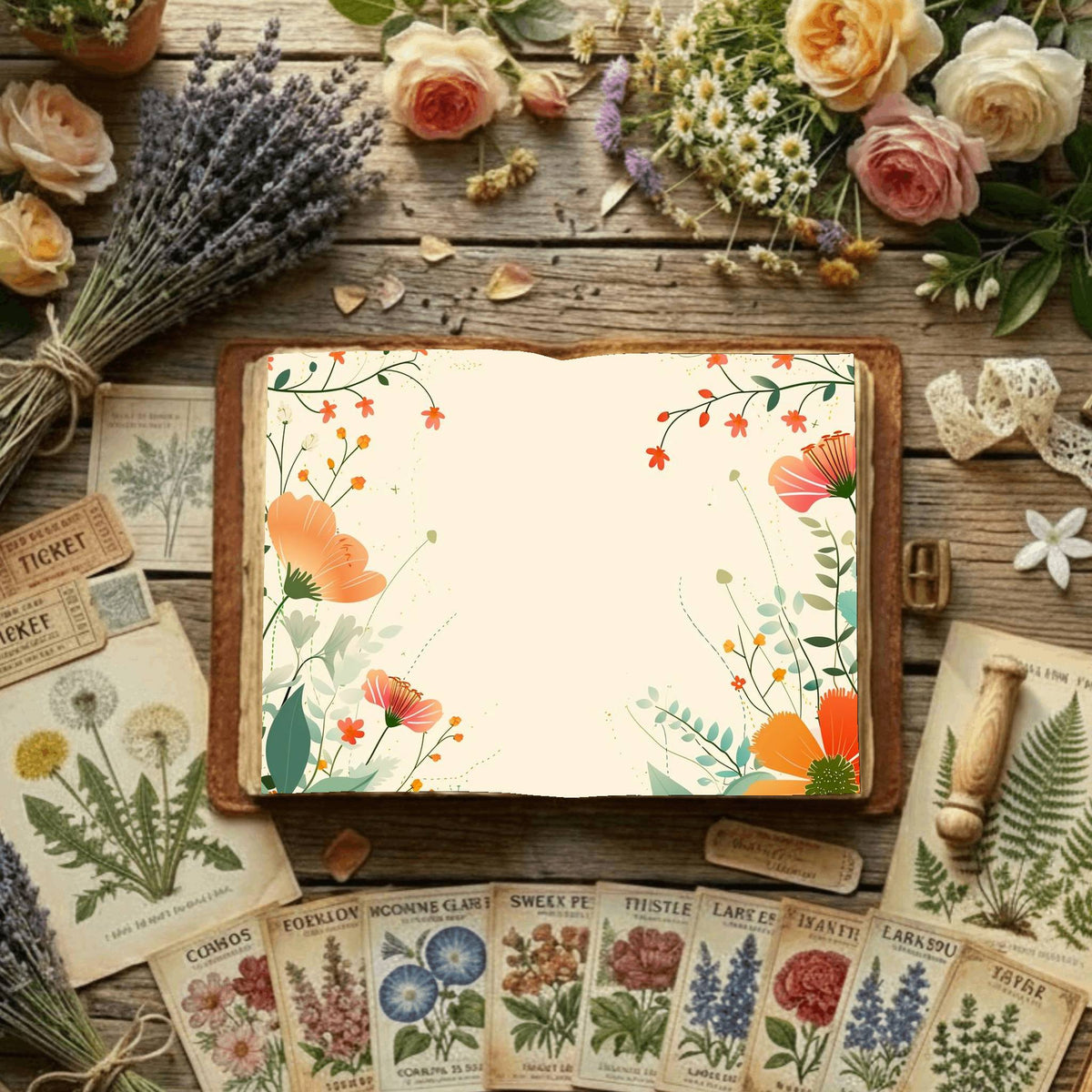 Floral Digital Papers