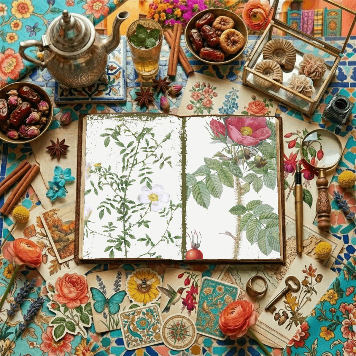 Floral Illustrations Digital Papers