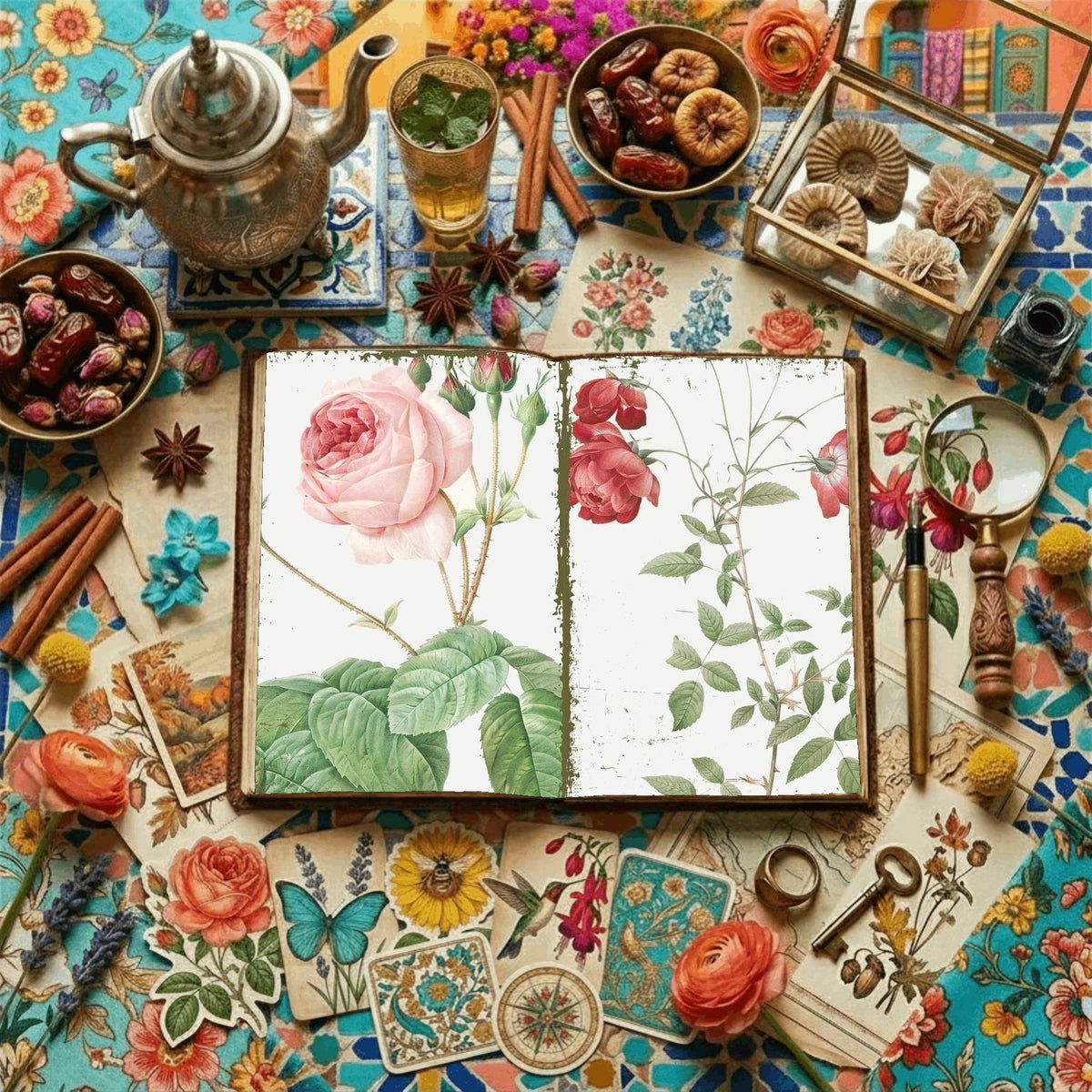 Floral Illustrations Digital Papers