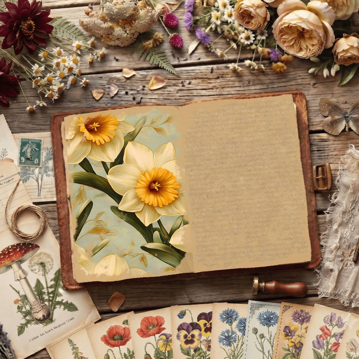 Floral Illustrations Digital Papers