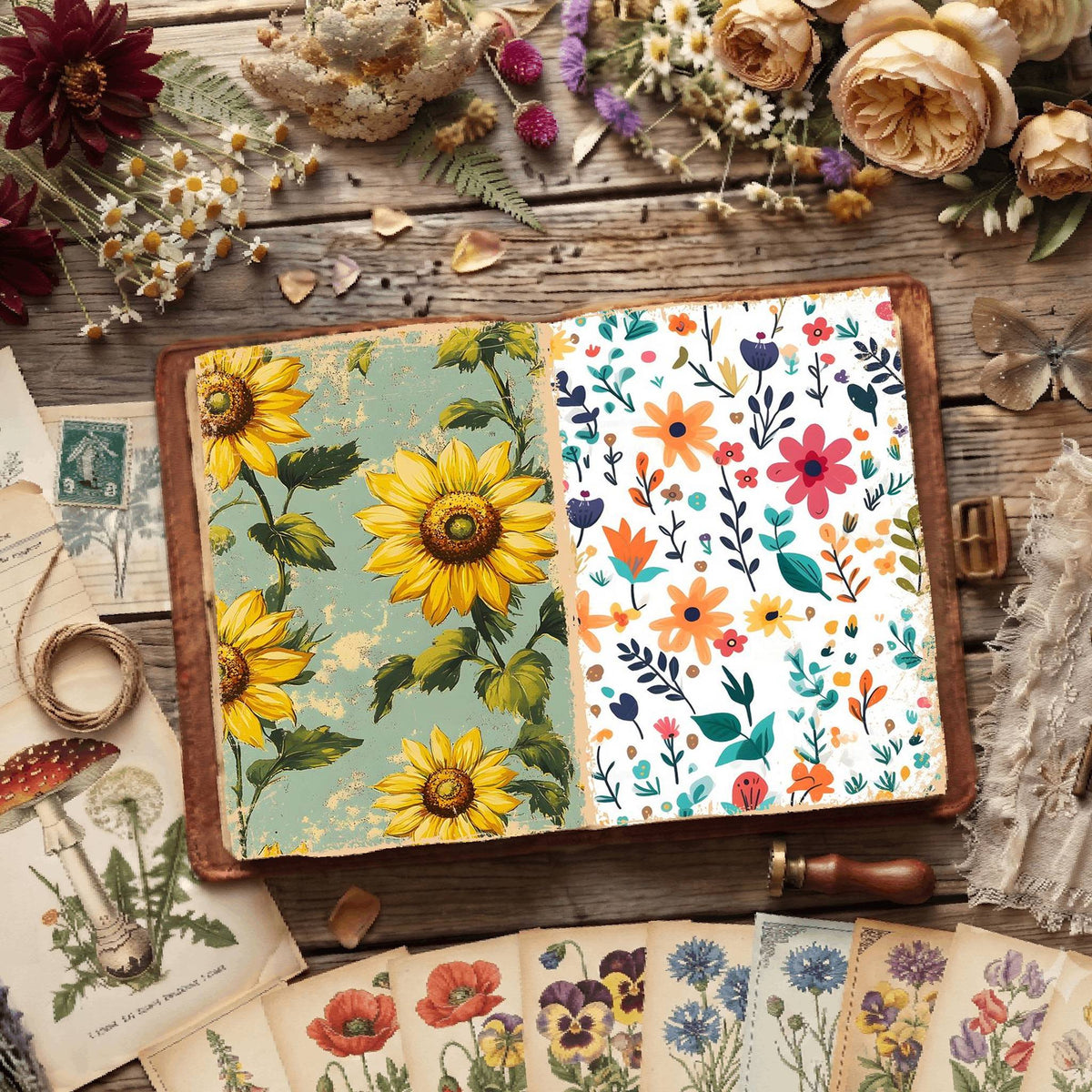 Floral Digital Papers