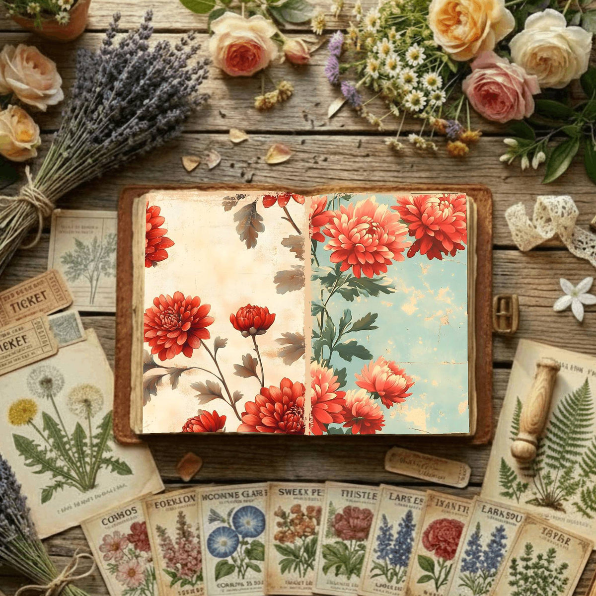 Floral Digital Papers