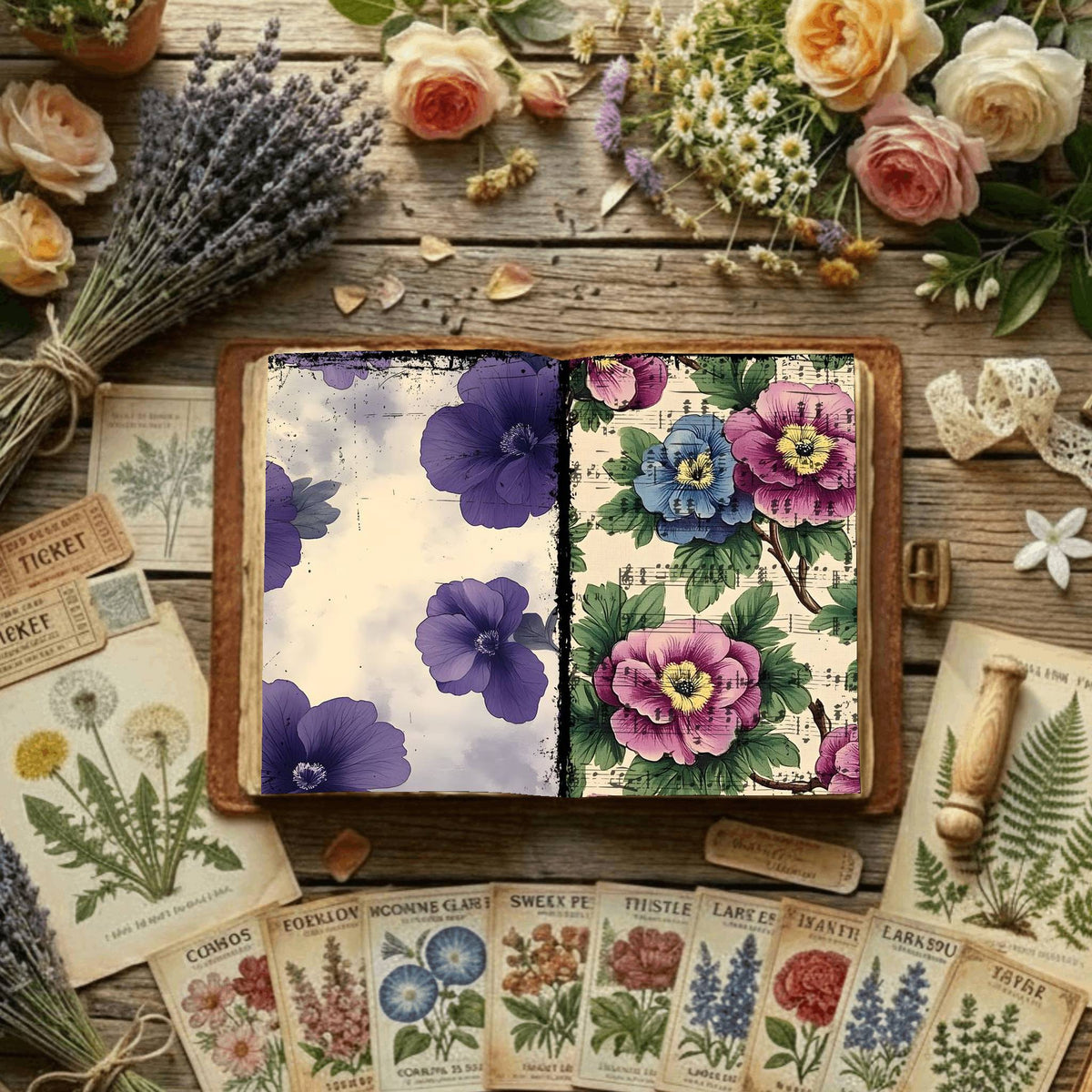 Floral Digital Papers