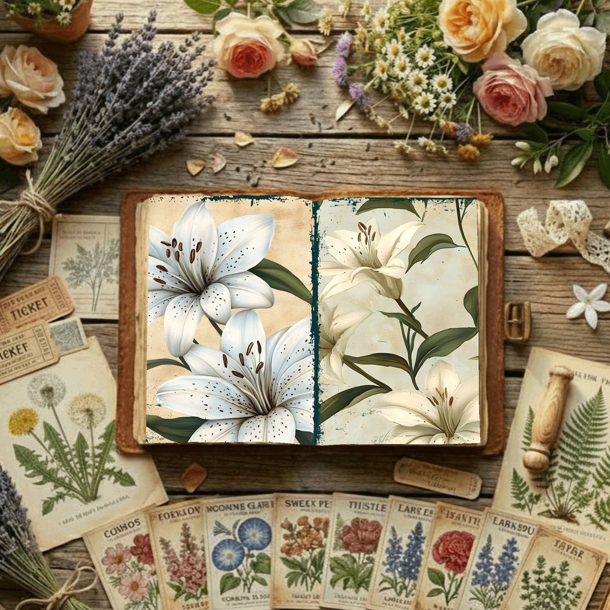 Floral Digital Papers