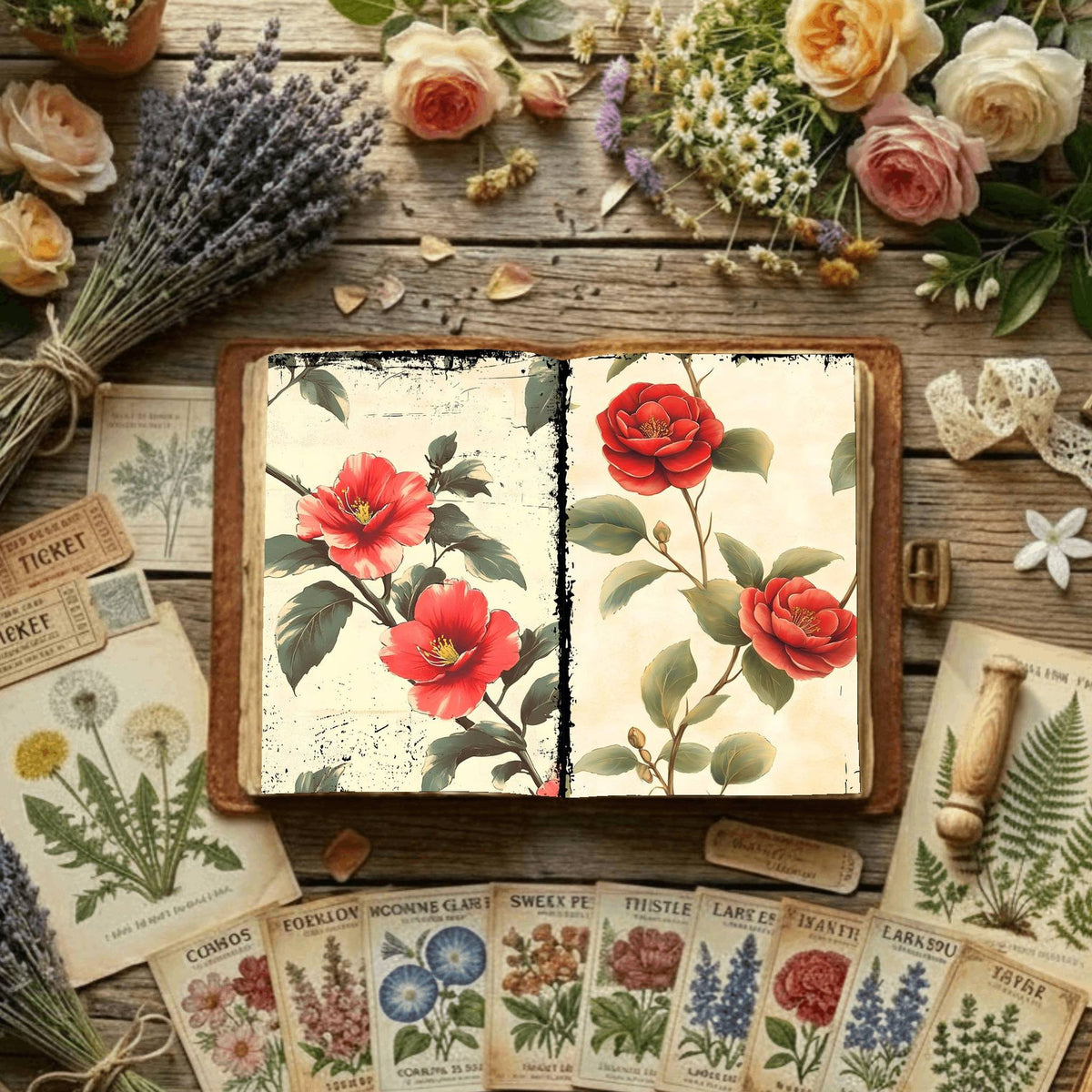 Floral Digital Papers