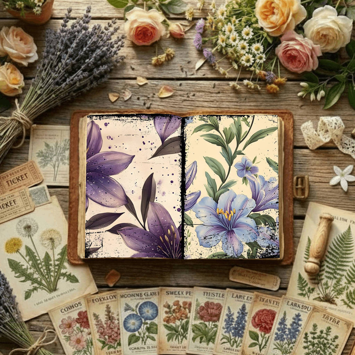 Floral Digital Papers