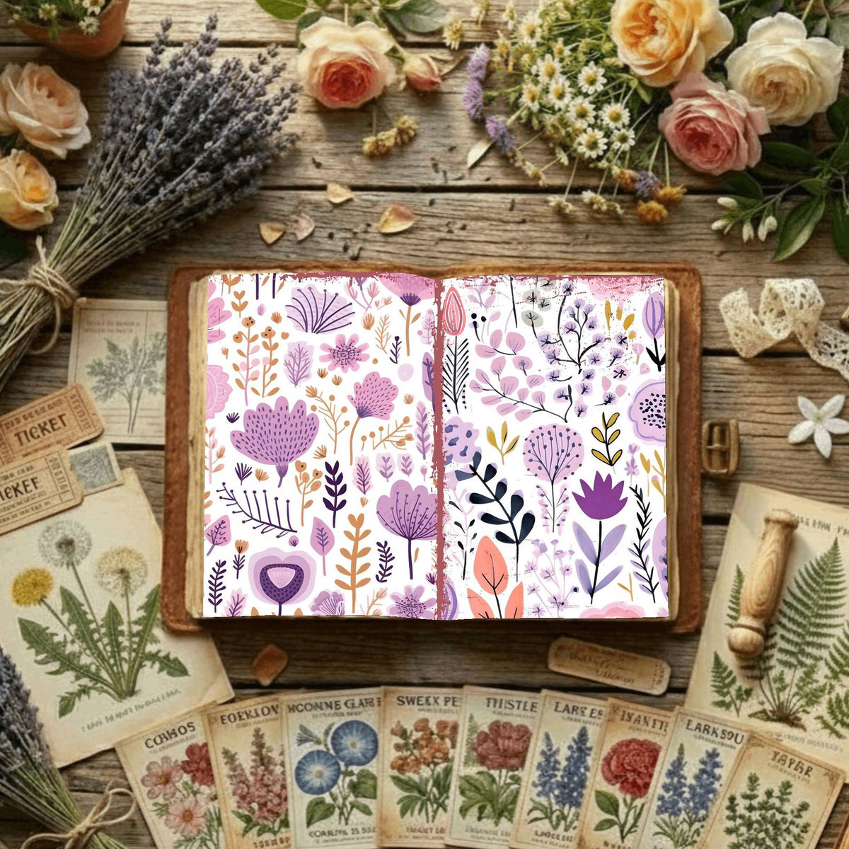 Floral Digital Papers
