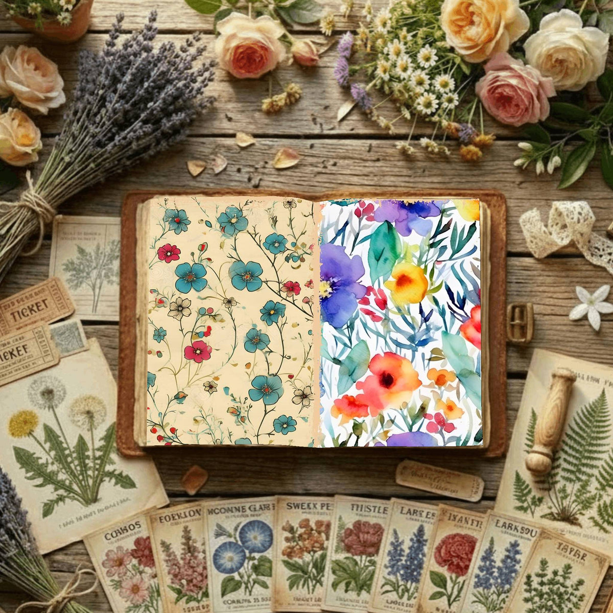 Floral Digital Papers