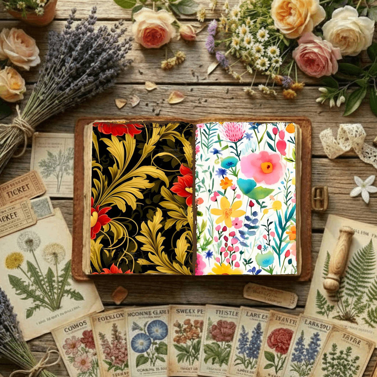 Floral Digital Papers