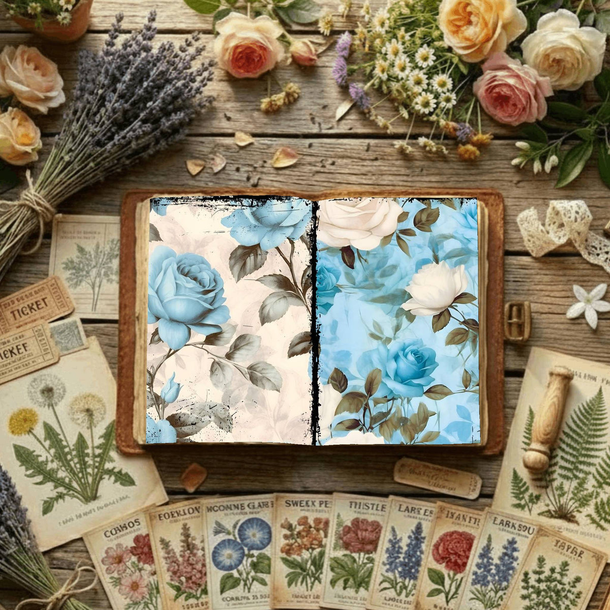 Floral Digital Papers