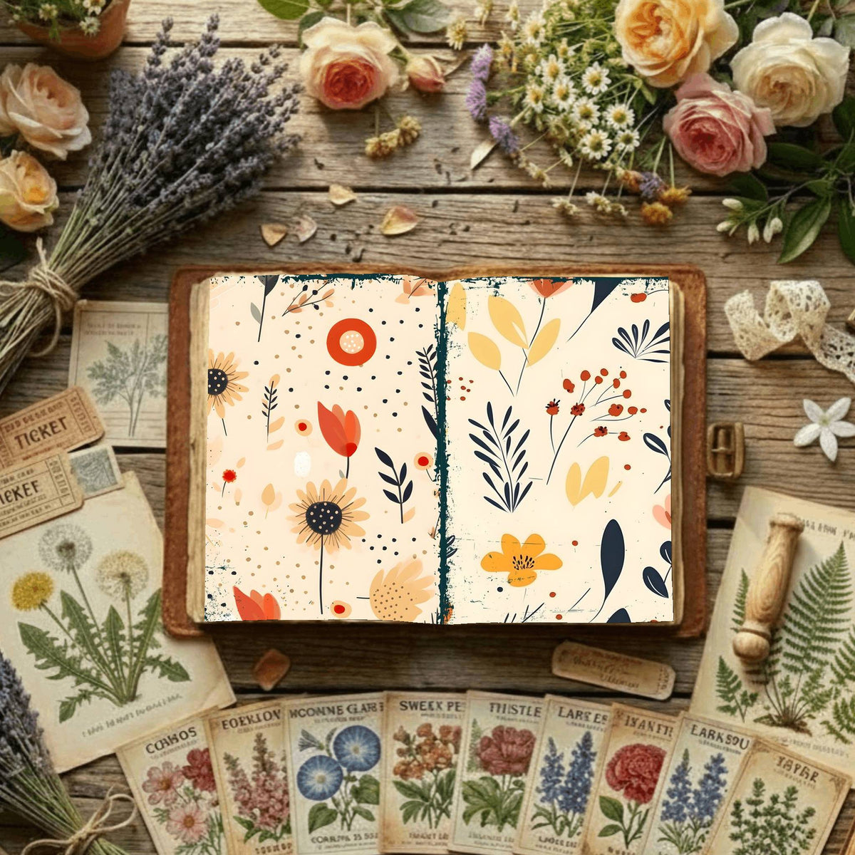 Floral Digital Papers