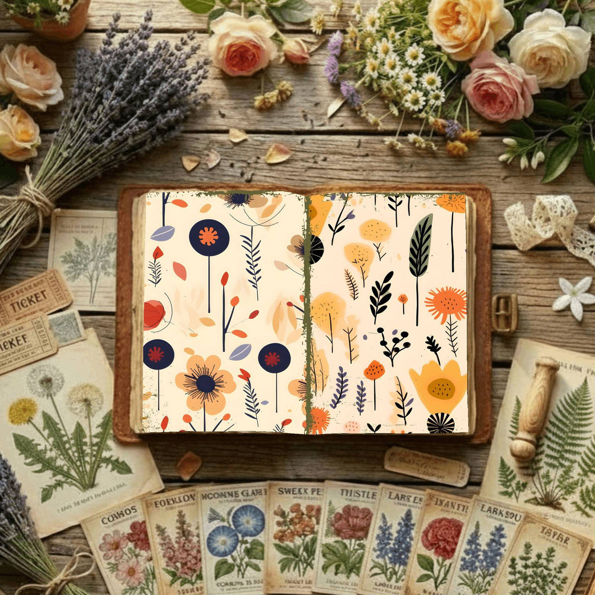 Floral Digital Papers