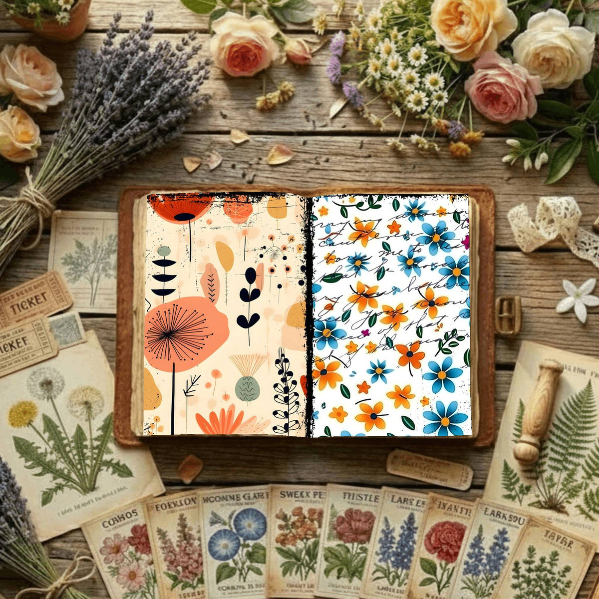 Floral Digital Papers