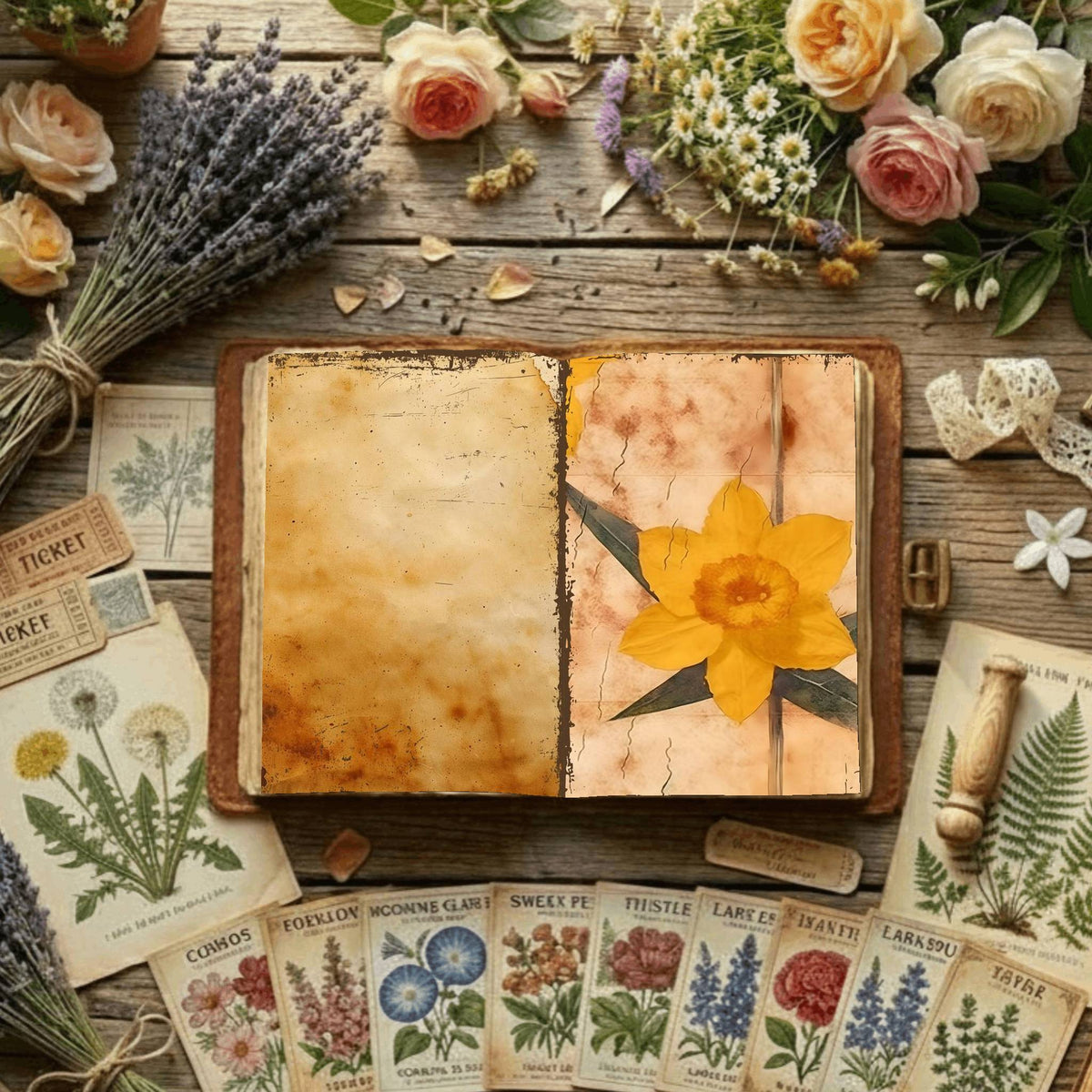 Floral Digital Papers