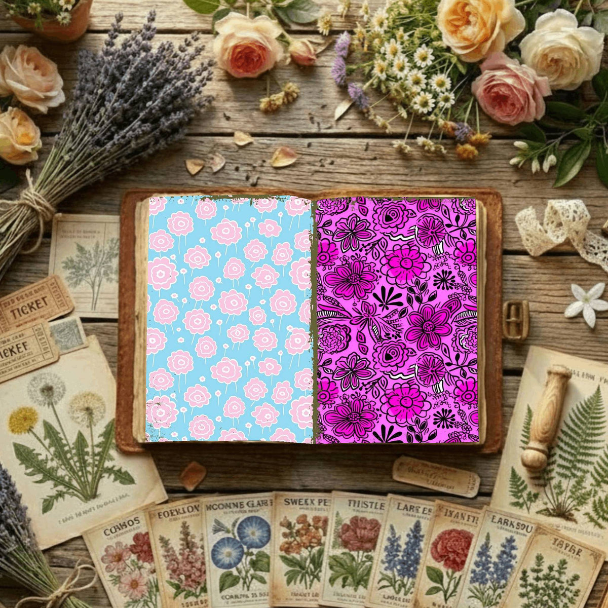 Floral Digital Papers