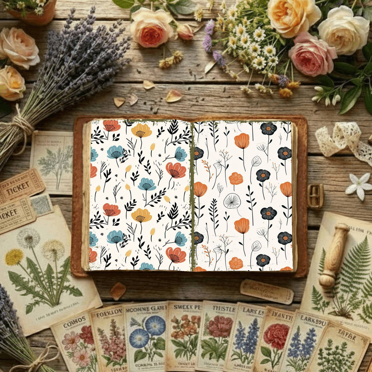 Floral Digital Papers
