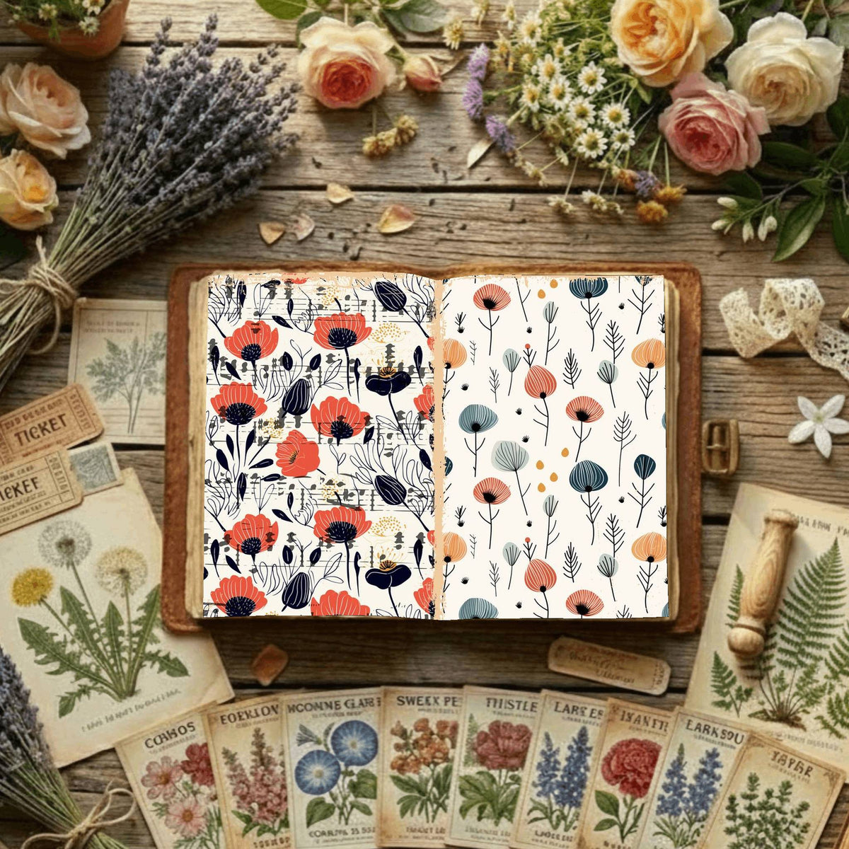 Floral Digital Papers