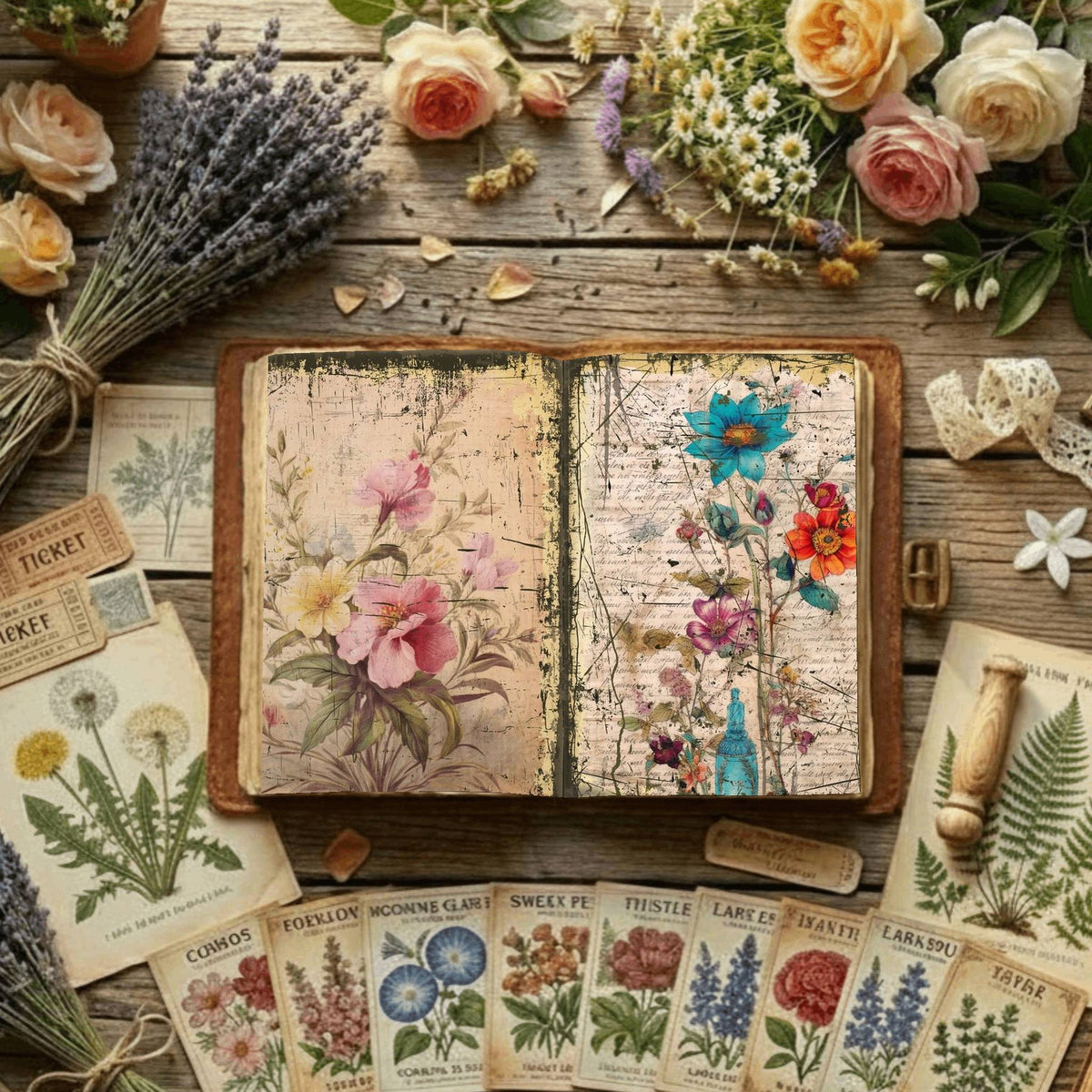 Floral Digital Papers