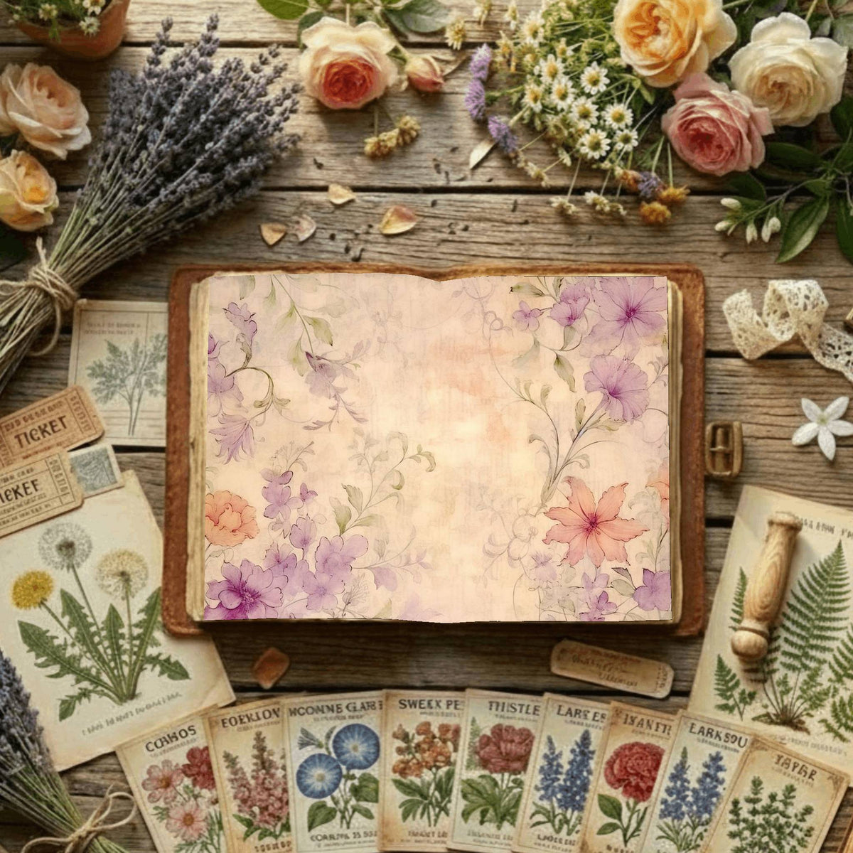 Floral Digital Papers