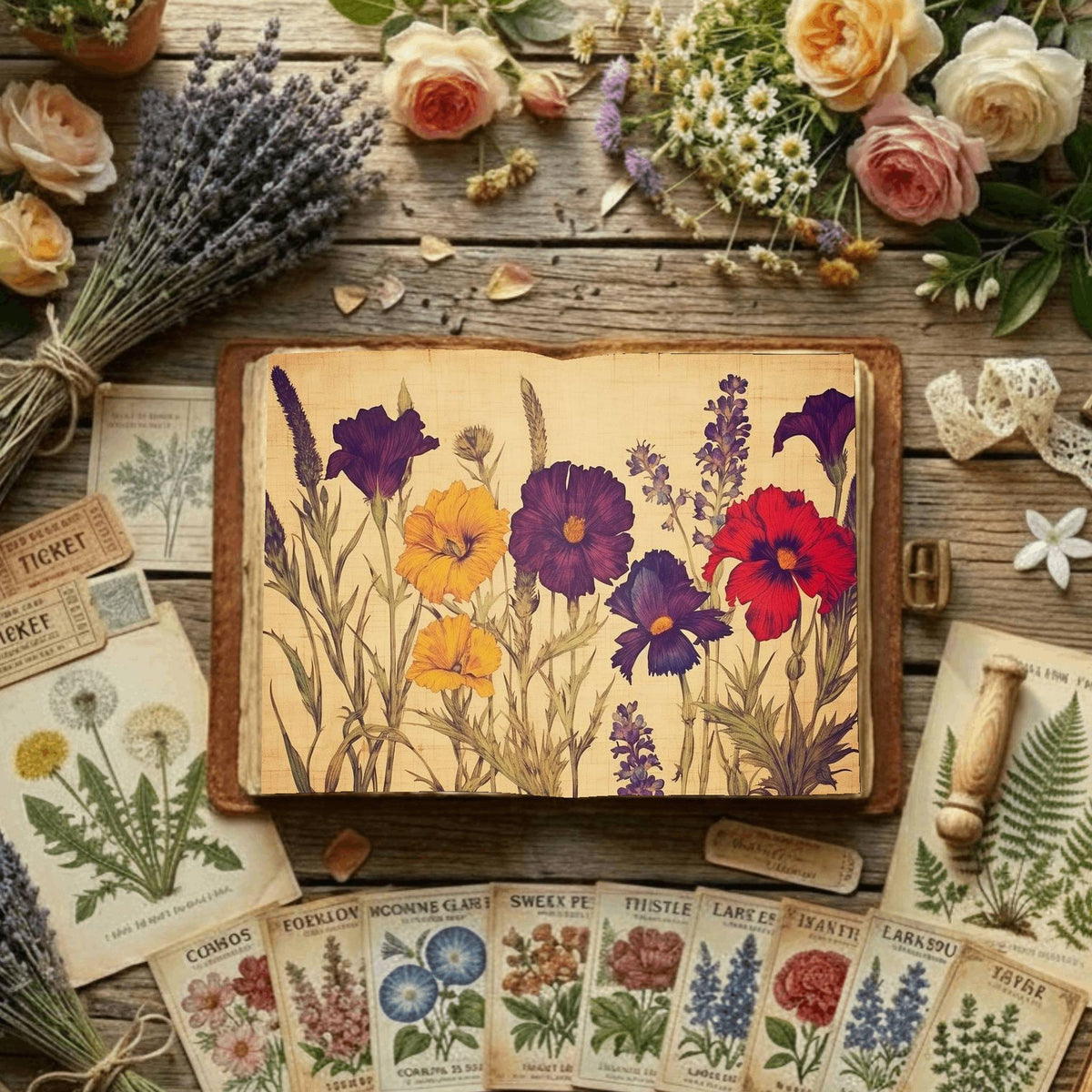Floral Digital Papers