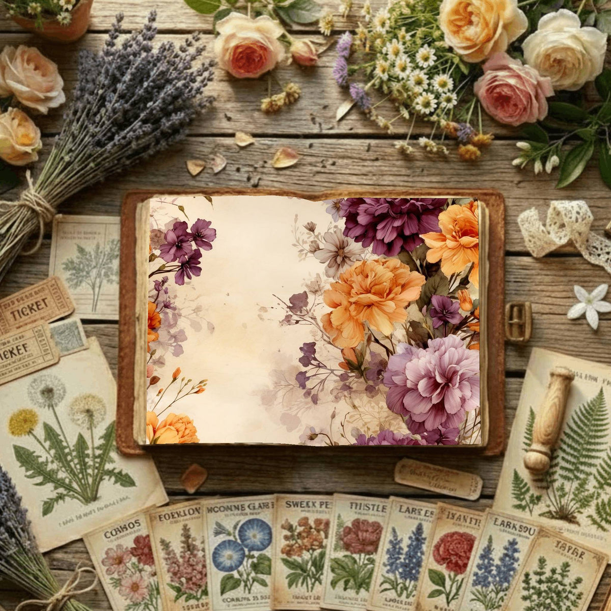 Floral Digital Papers
