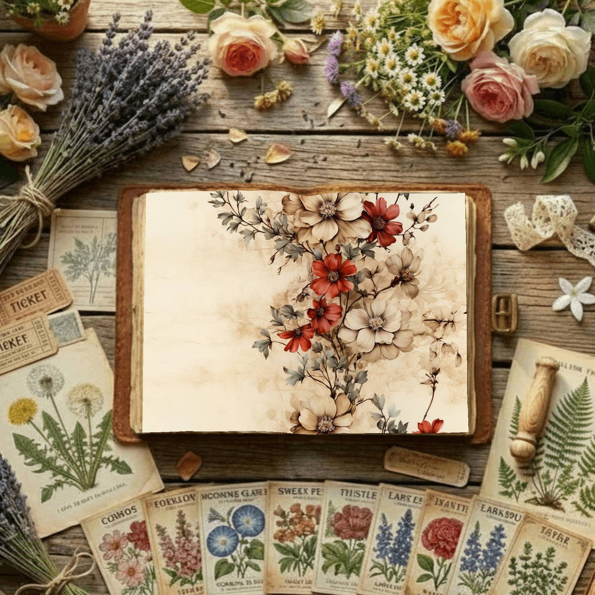 Floral Digital Papers