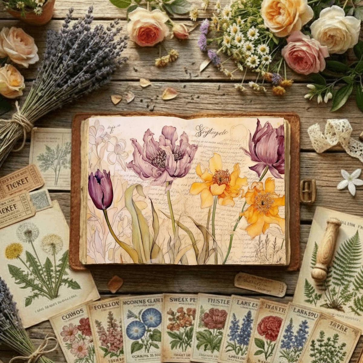 Floral Digital Papers