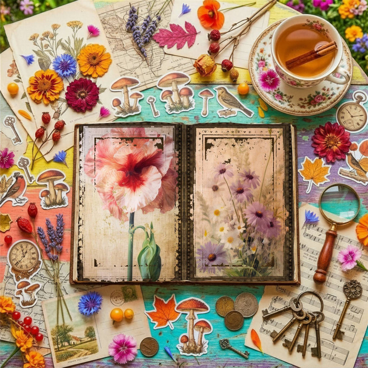 Flower Bunches Digital Papers