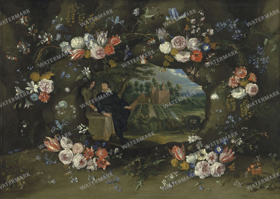 Flowers vintage painting, printable wall art download, image 14