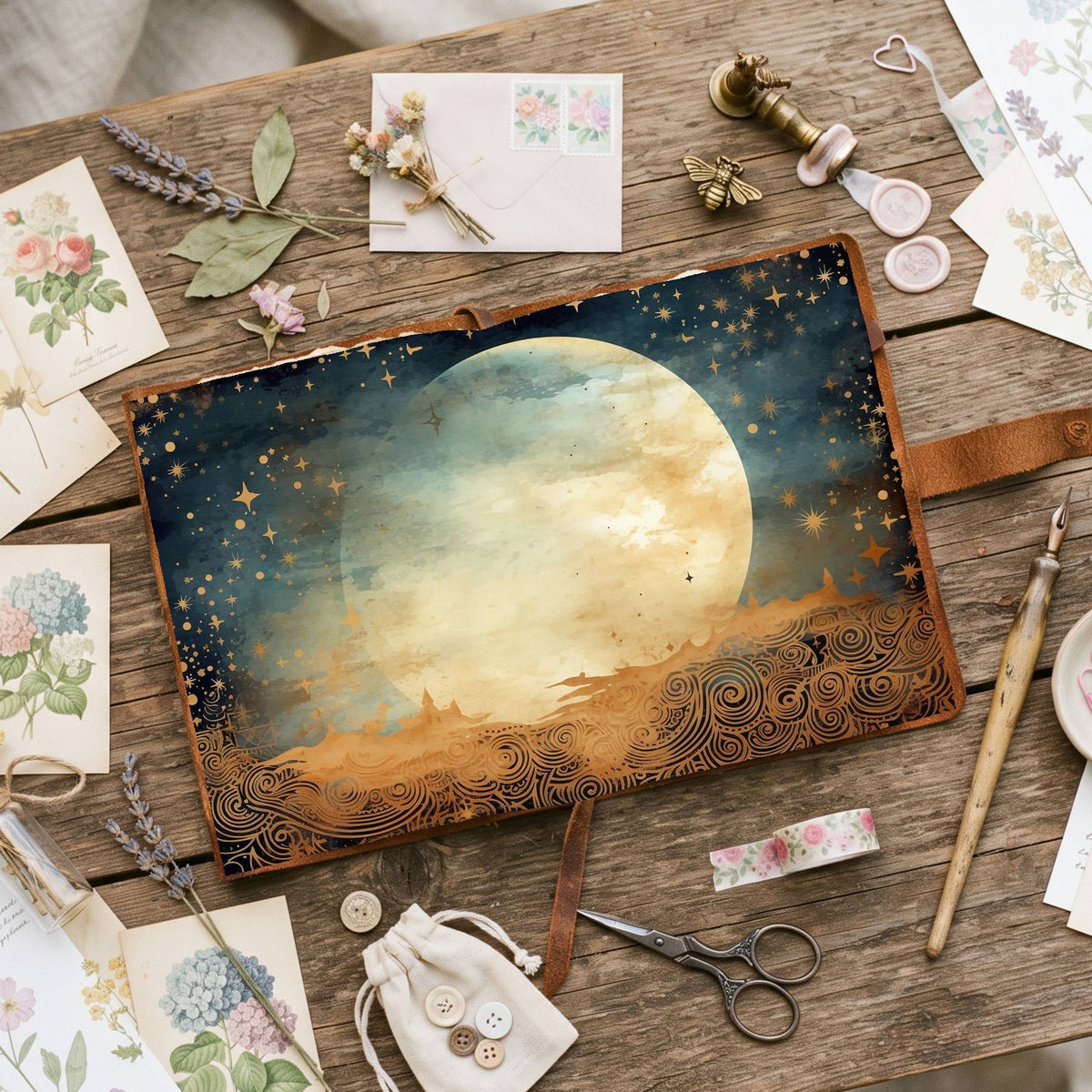 Full Moon Digital Papers