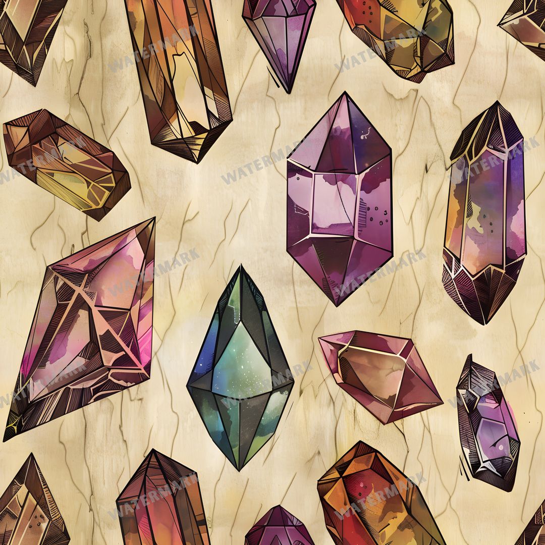 Gems Seamless Pattern