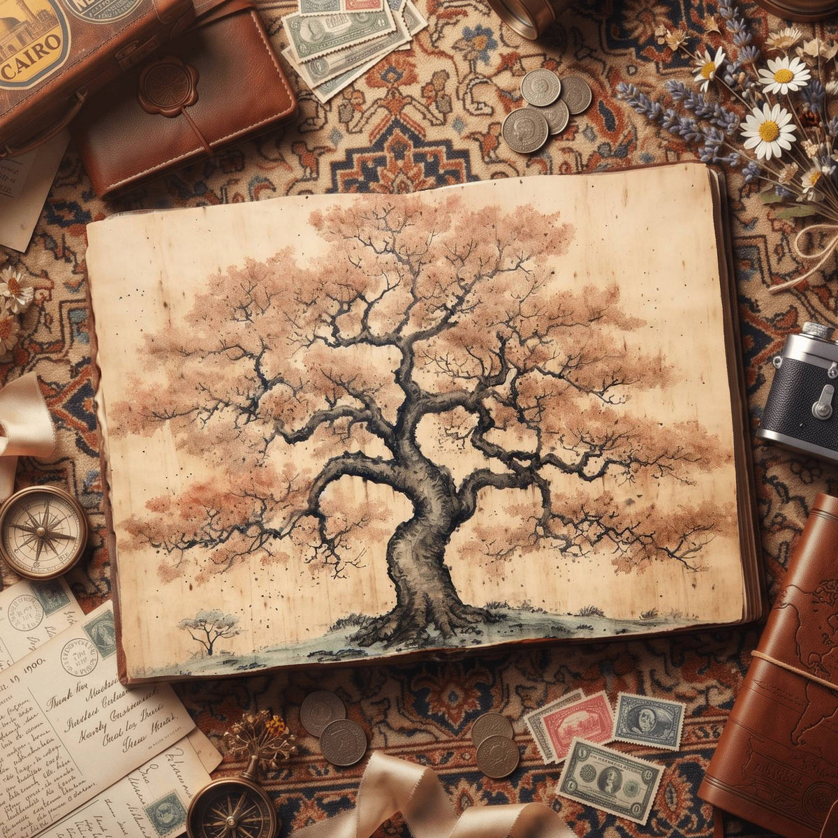 Gingko Trees Digital Papers
