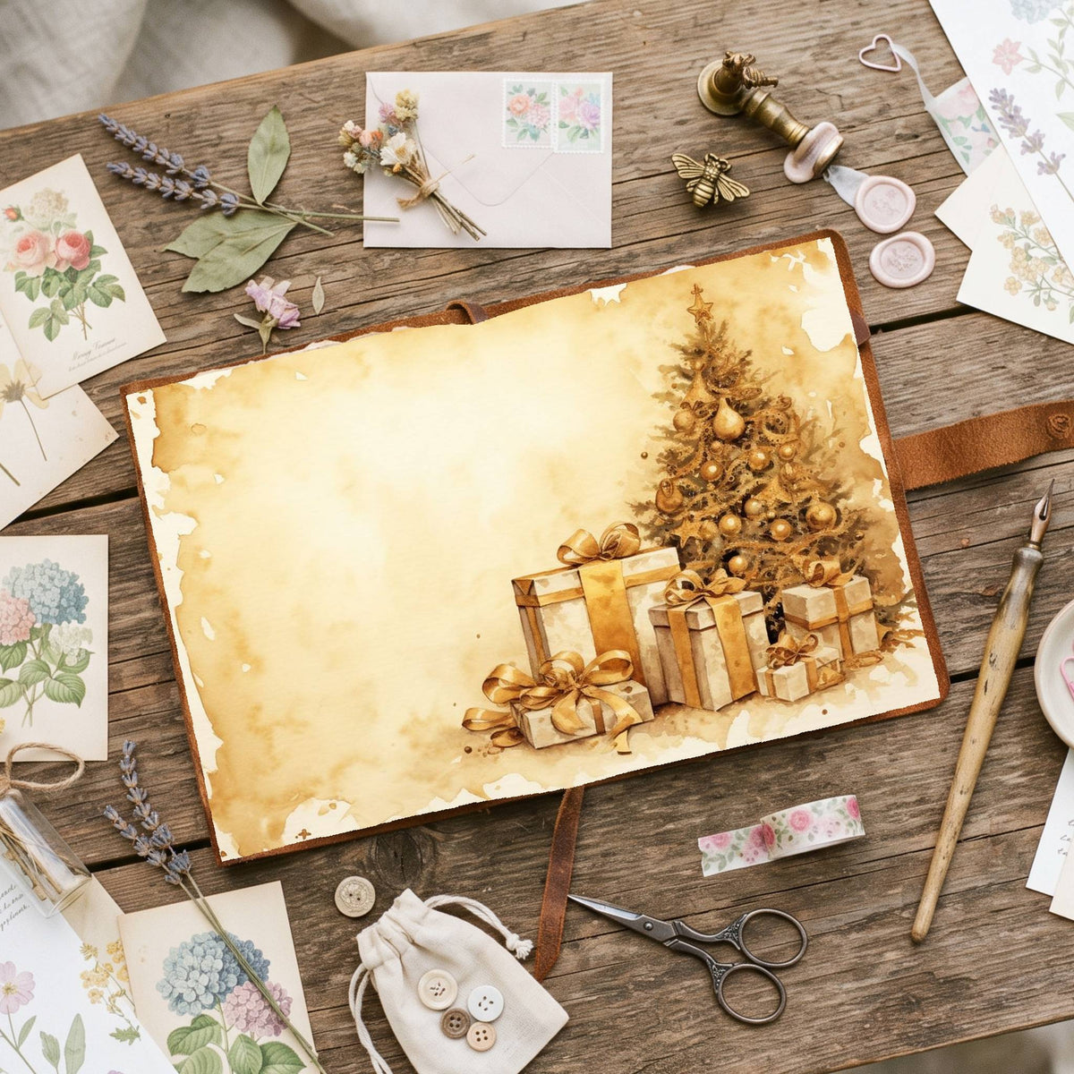 Gold Christmas Digital Papers