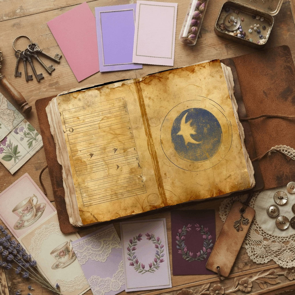 Gold Moon Digital Papers