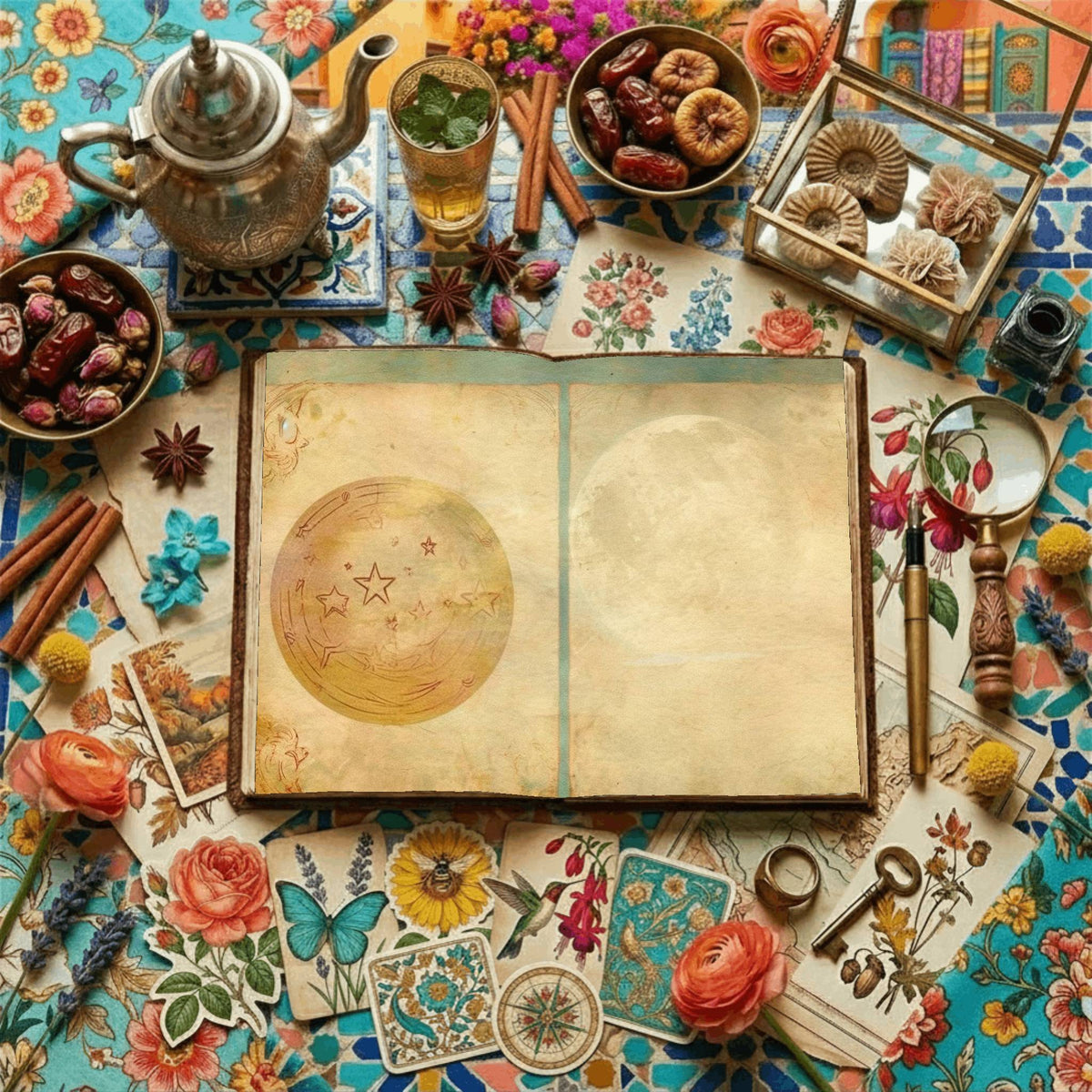 Gold Moon Digital Papers