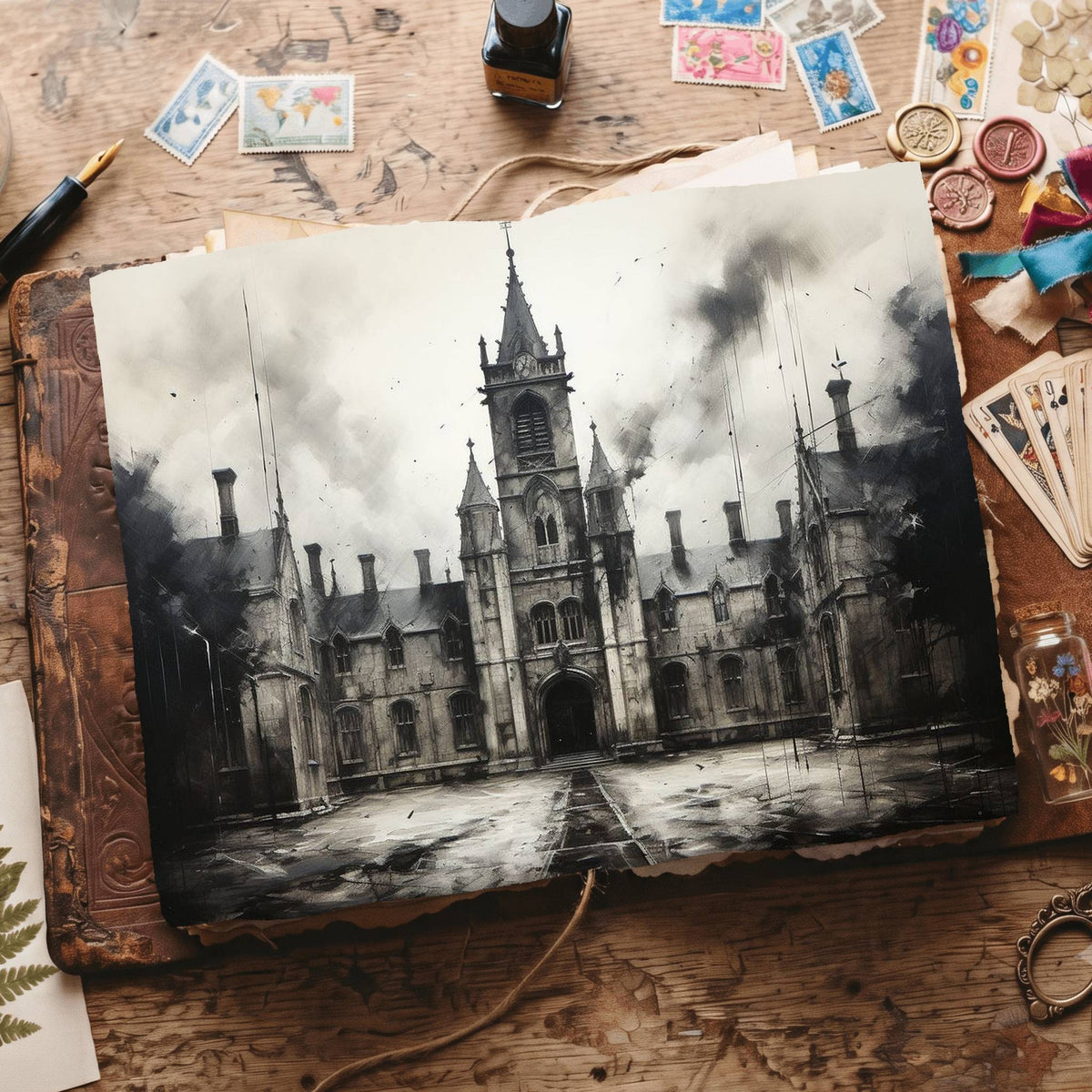 Gothic Buildings Digital Papers