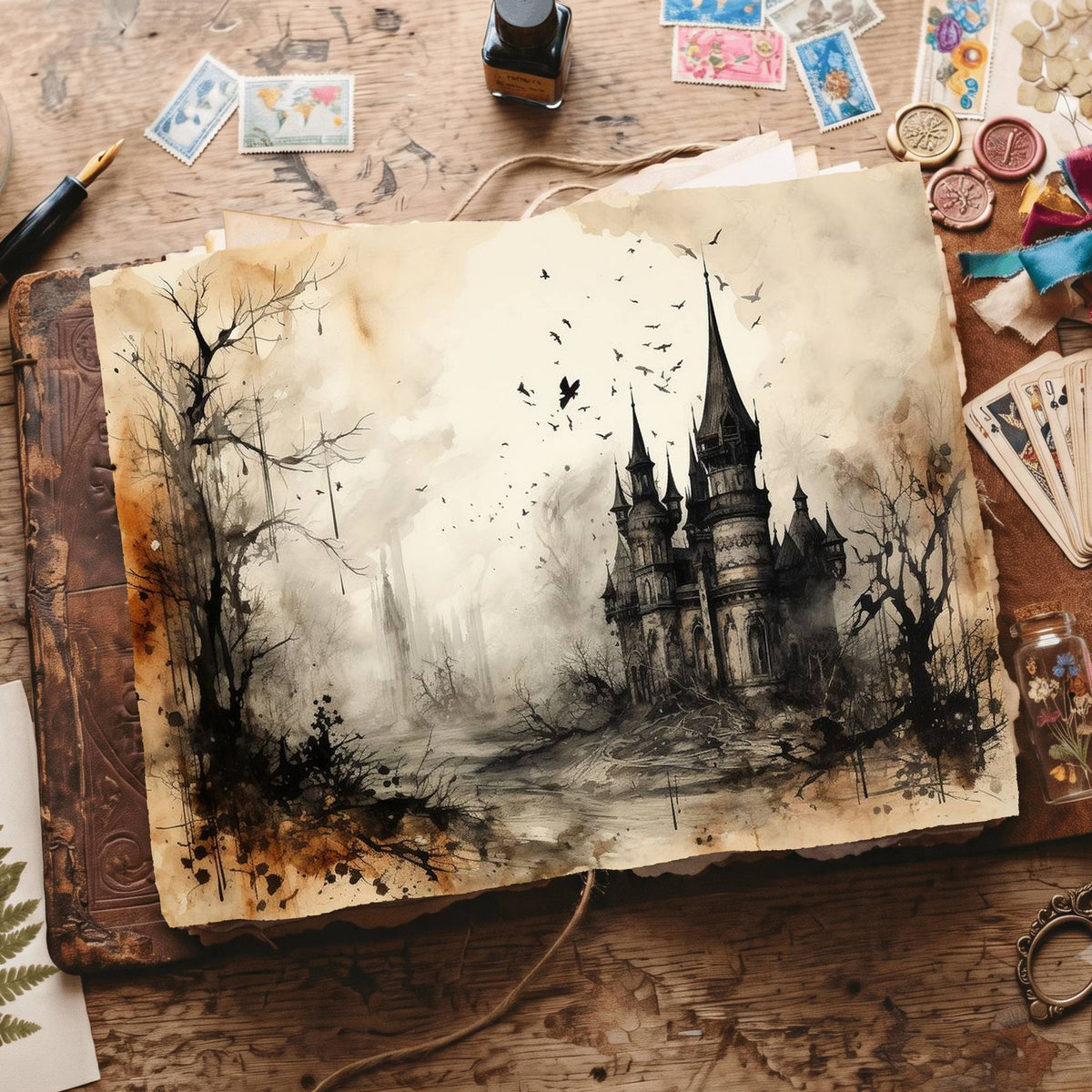 Gothic Castle Digital Papers