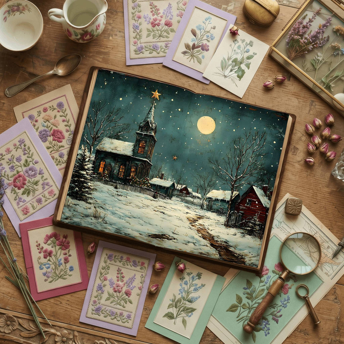 Gothic Christmas Digital Papers