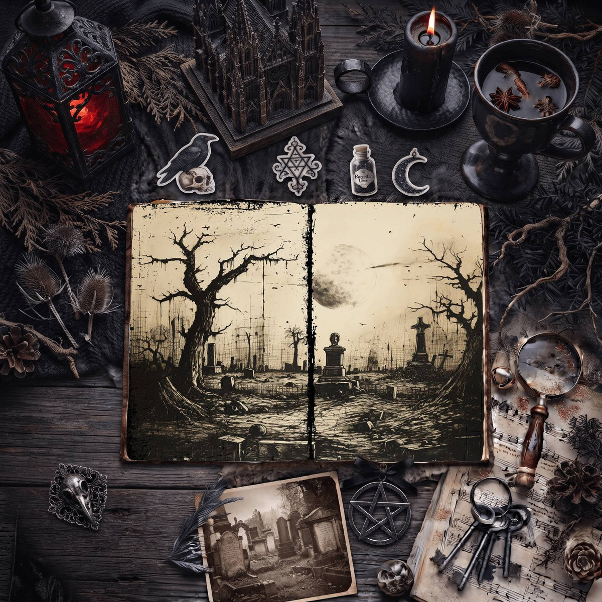 Gothic Digital Papers
