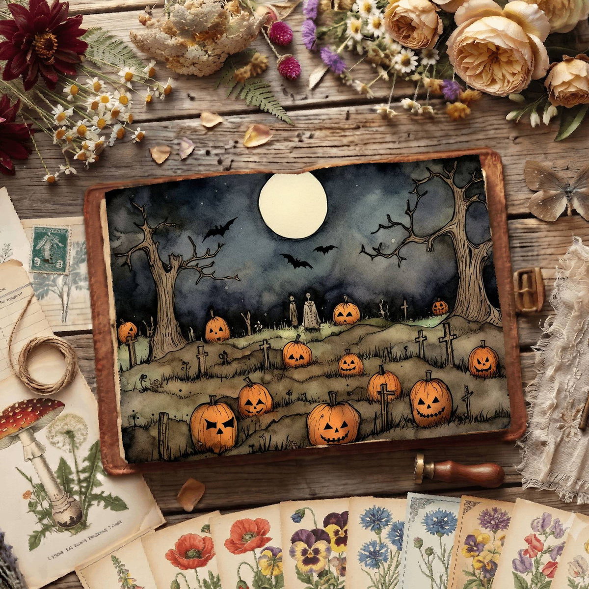 Halloween Pumpkins Digital Papers