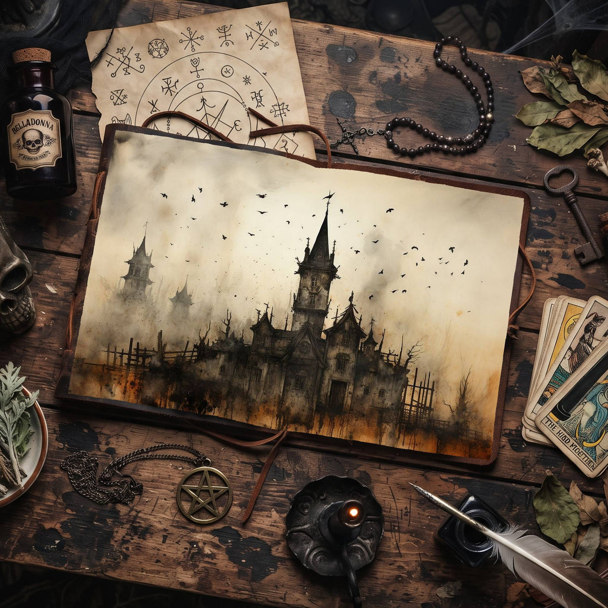 Halloween Spooky House Digital Papers
